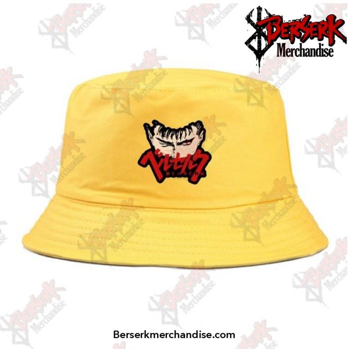 Berserk Anime Mens Bucket Hat Yellow / 56-58 Cm