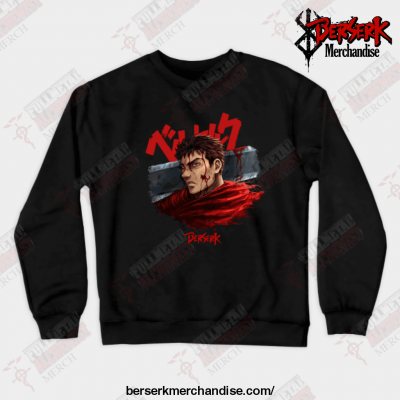 Anime Berserk Blood Crewneck Sweatshirt Black / S