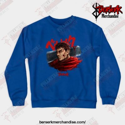 Anime Berserk Blood Crewneck Sweatshirt Blue / S
