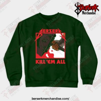 Best Berserk Metal Crewneck Sweatshirt Green / S