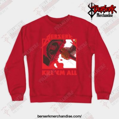 Best Berserk Metal Crewneck Sweatshirt Red / S