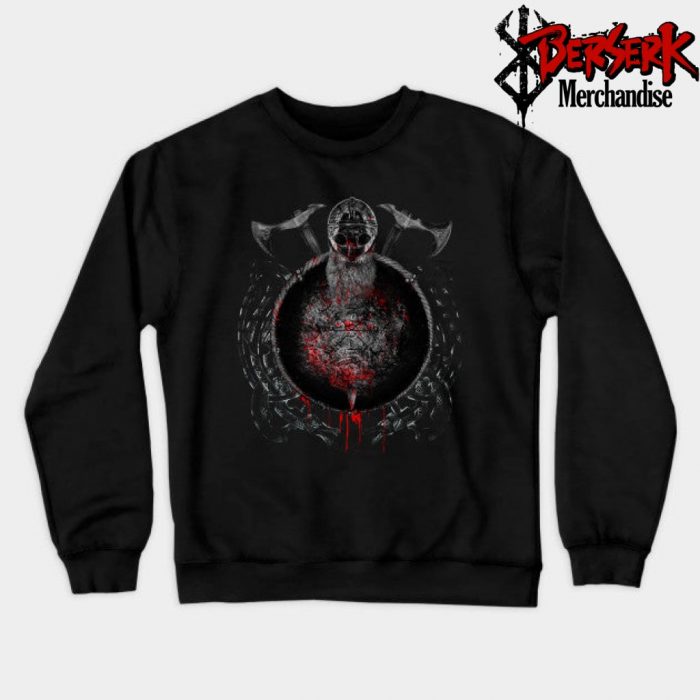Viking Warrior Skull Berserker Sweatshirt Black / S