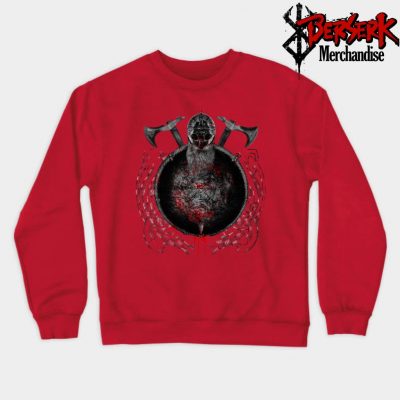 Viking Warrior Skull Berserker Sweatshirt Red / S