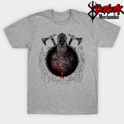 Viking Warrior Skull Berserker T-Shirt Gray / S
