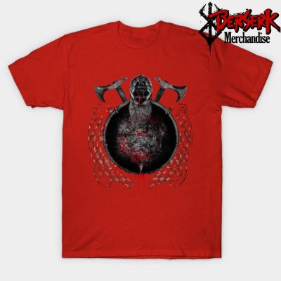 Viking Warrior Skull Berserker T-Shirt Red / S