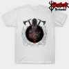 Viking Warrior Skull Berserker T-Shirt White / S
