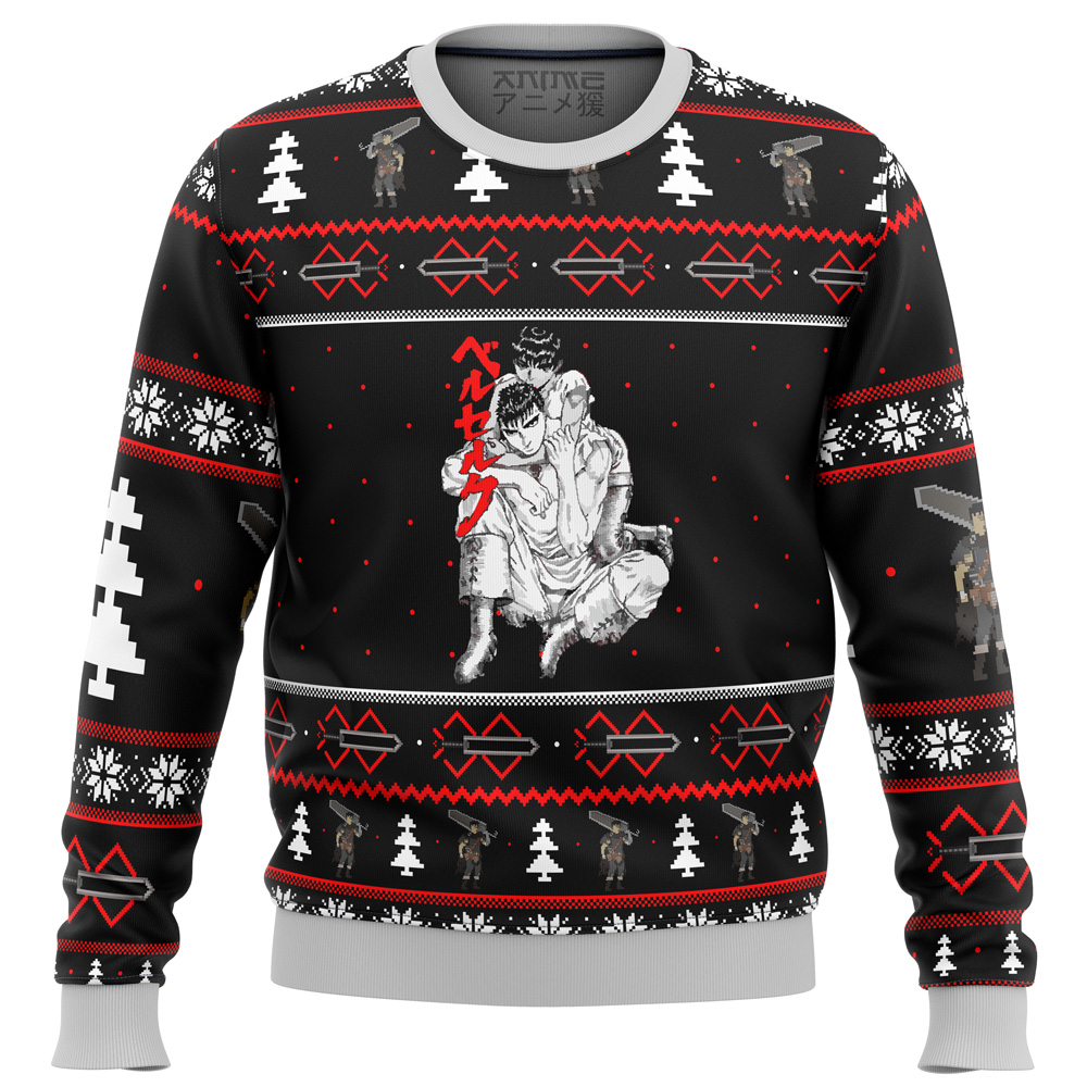 35618-men-sweatshirt-front-23 Berserk Guts and Casca Ugly Christmas Sweater