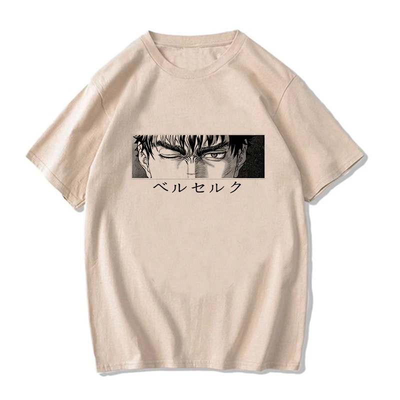 Streetwear Japanese Anime Harajuku Berserk Guts Eyes Print Funny T Shirt Cool Graphic Sumer T shirt 5 - Berserk Merchandise Store