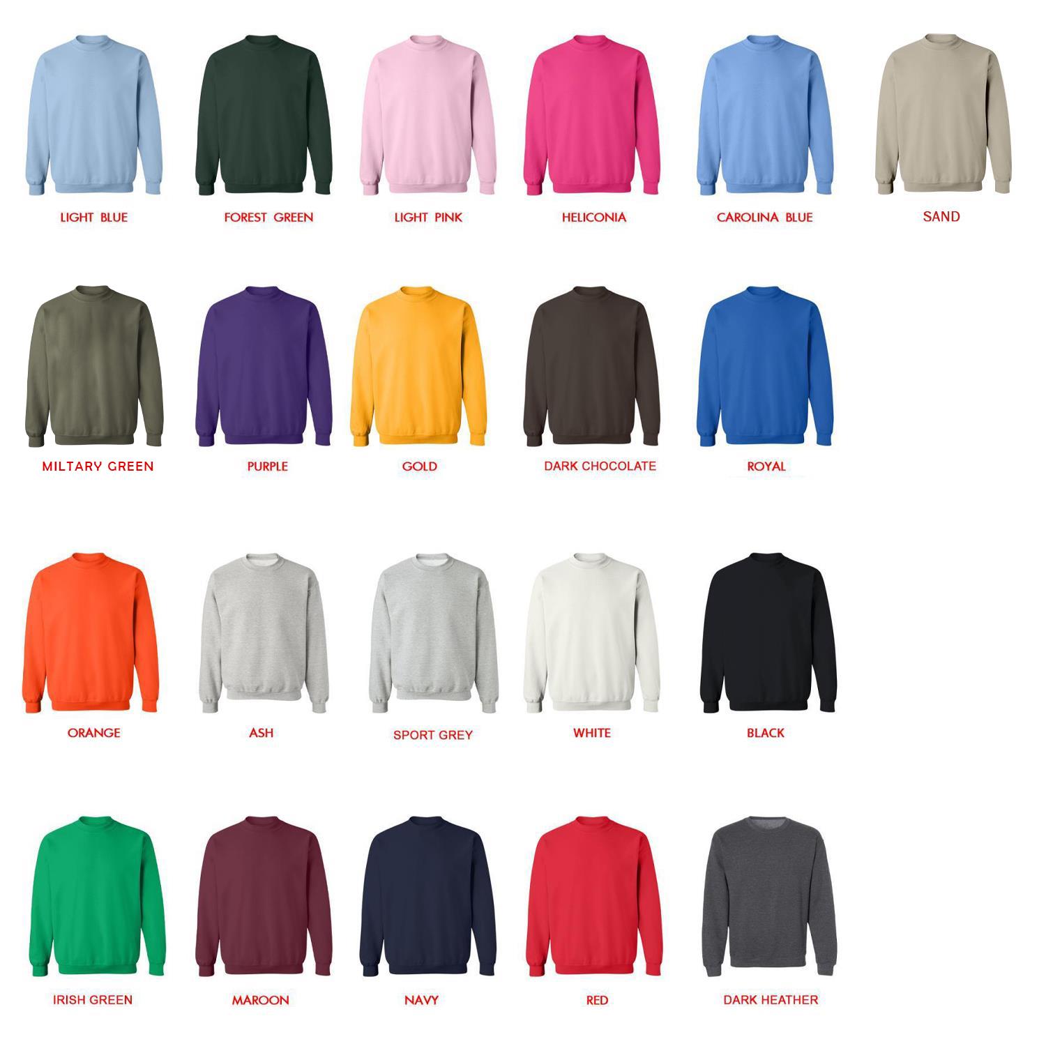 sweatshirt color chart - Berserk Merchandise Store
