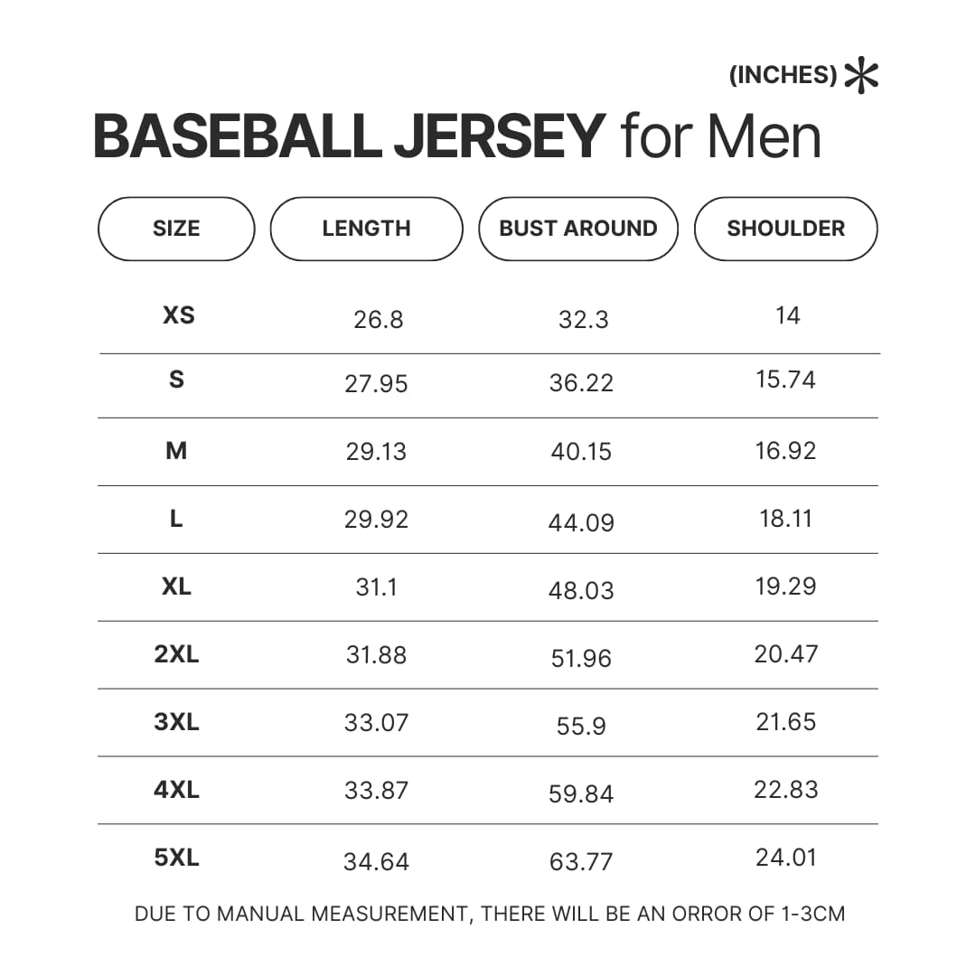 Product size chart