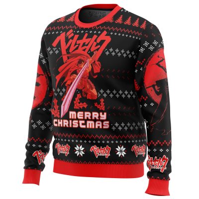Christmas Red Guts Berzerk men sweatshirt SIDE FRONT mockup - Berserk Merchandise